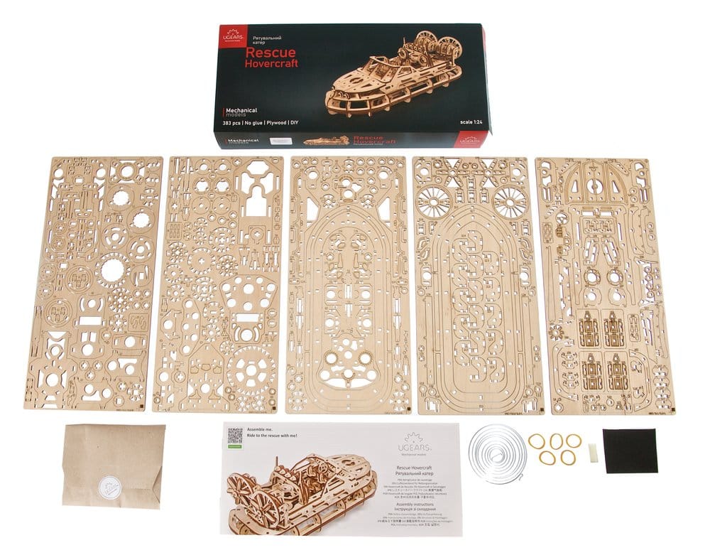 Ugears Wooden Model Kit Rescue Hovercraft