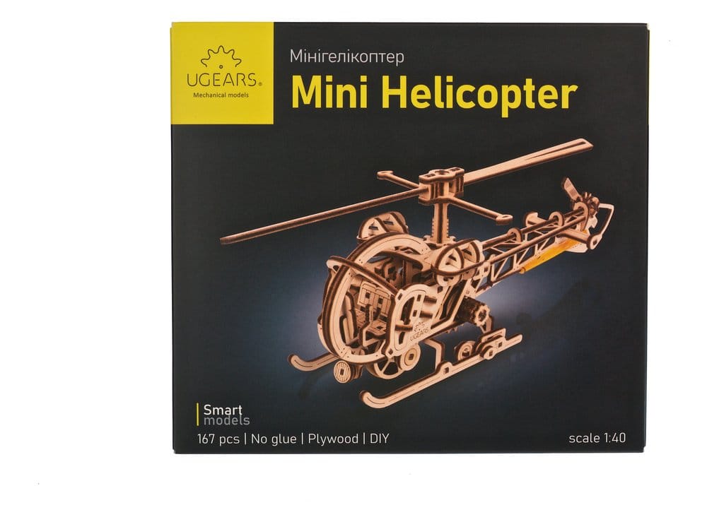 Ugears Wooden Model Kit Mini Helicopter