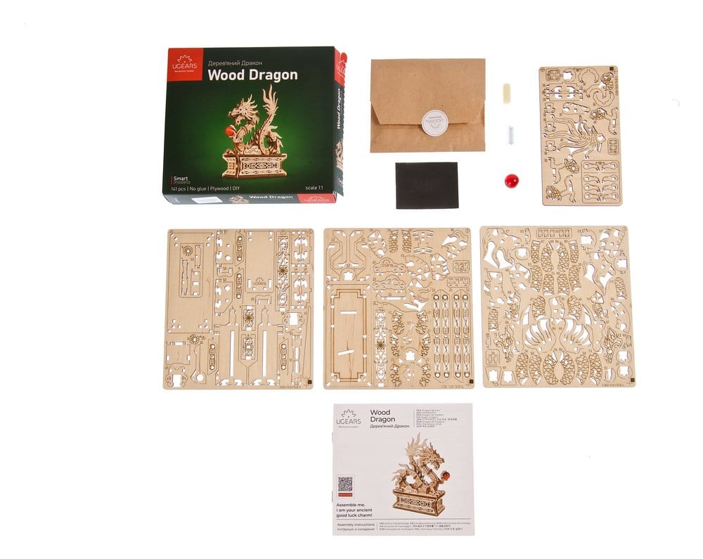 Ugears Wooden Model Kit Wood Dragon