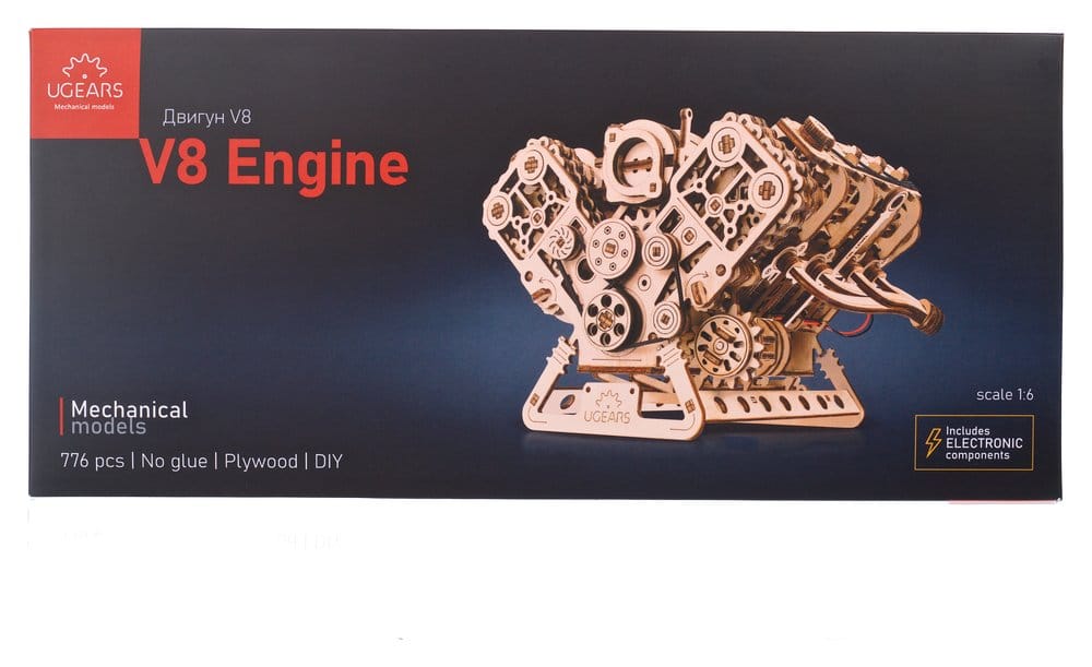 Ugears Wooden Model Kit V8 Engine