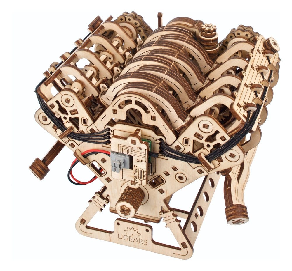 Ugears Wooden Model Kit V8 Engine