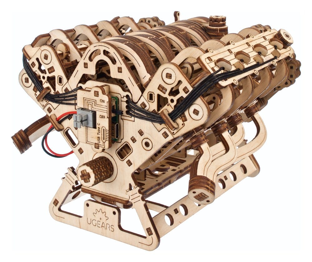 Ugears Wooden Model Kit V8 Engine