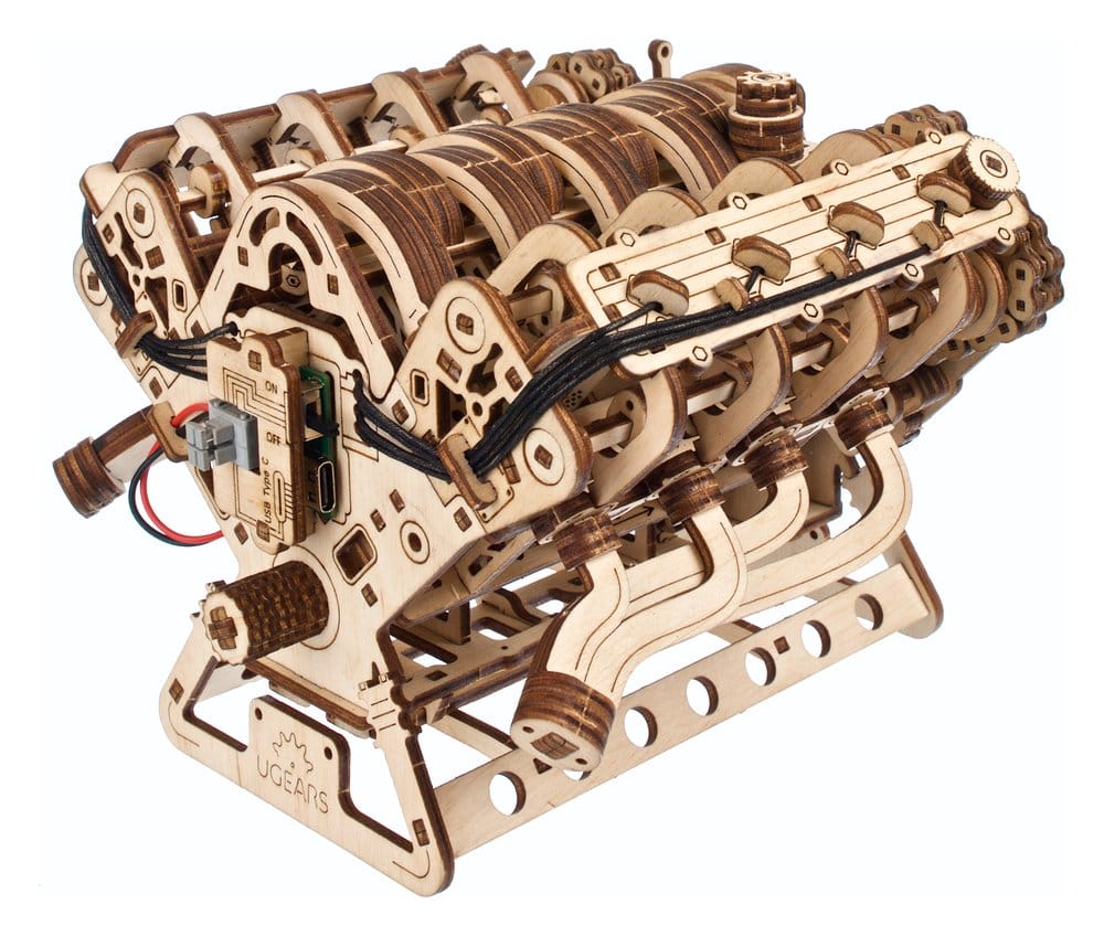 Ugears Wooden Model Kit V8 Engine