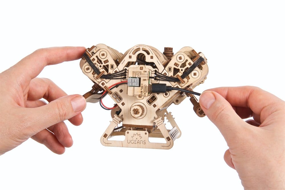 Ugears Wooden Model Kit V8 Engine