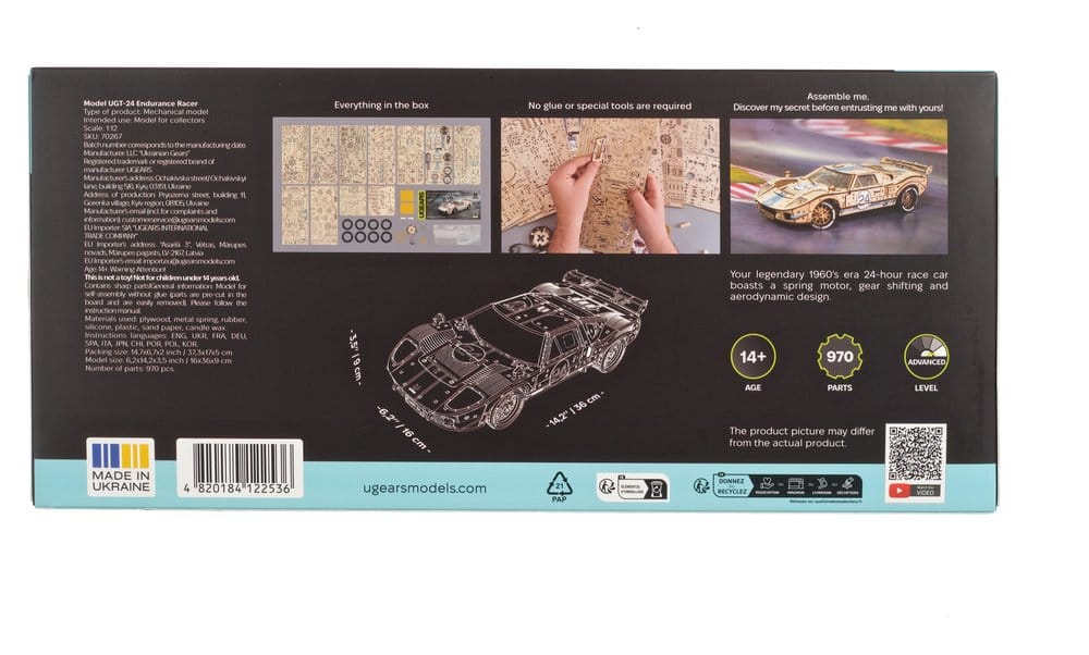 Ugears Wooden Model Kit UGT-24 Endurance Racer