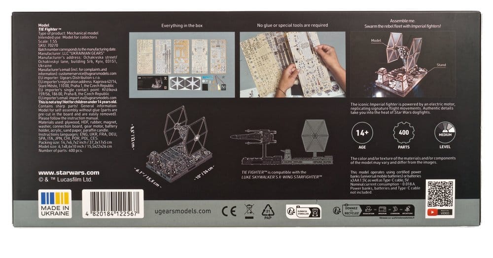 Star Wars Wooden Model Kit TIE Fighter