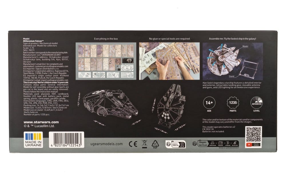 Star Wars Wooden Model Kit Millennium Falcon