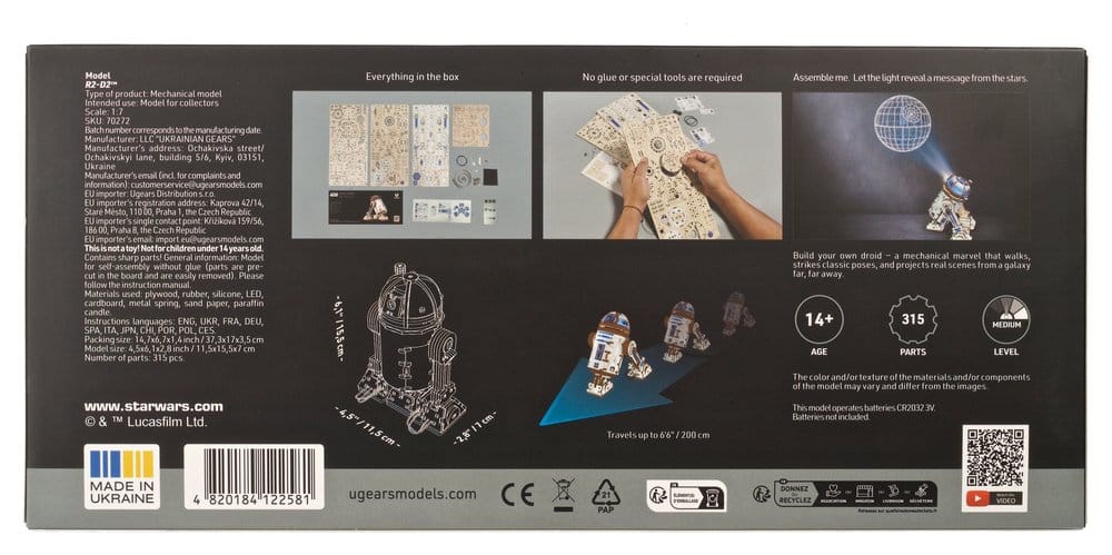 Star Wars Wooden Model Kit R2-D2