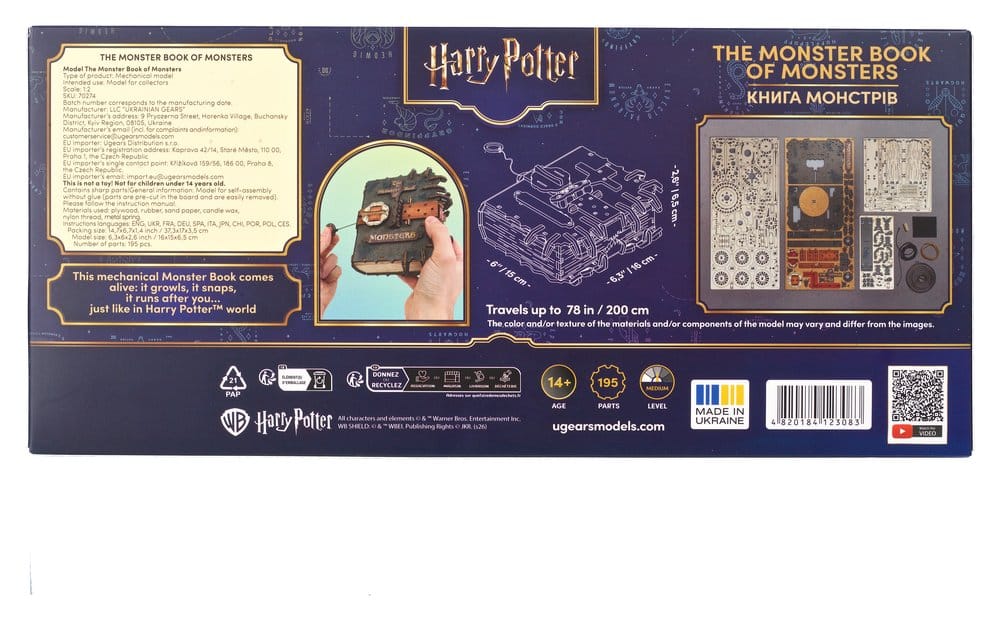 Harry Potter Wooden Model Kit The Monster Book of Monsters