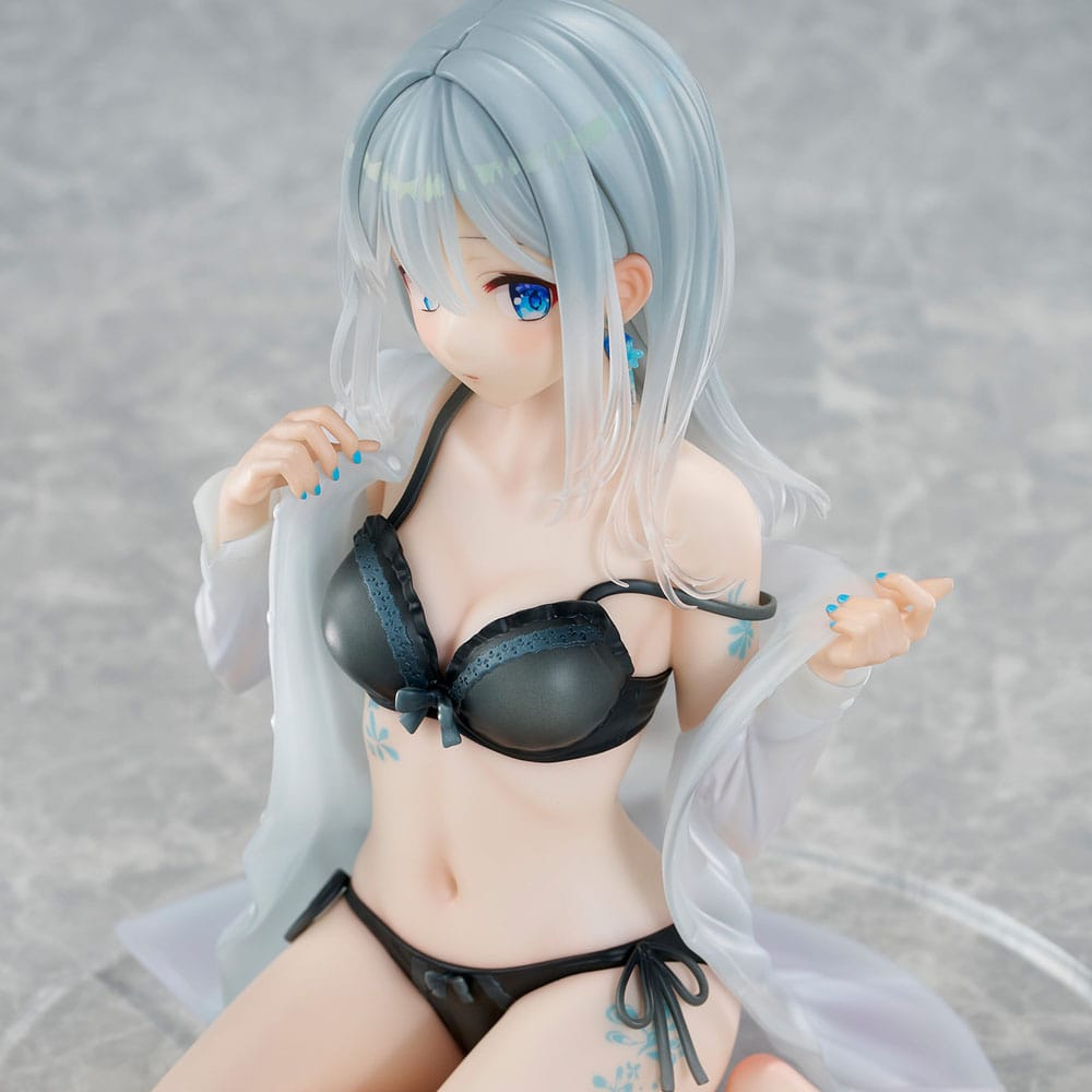 Original Character PVC Statue 1/7 Silver-Haired Girl Sky Blue Morning Special Outfit Ver. by Fuumi Illustration 16 cm