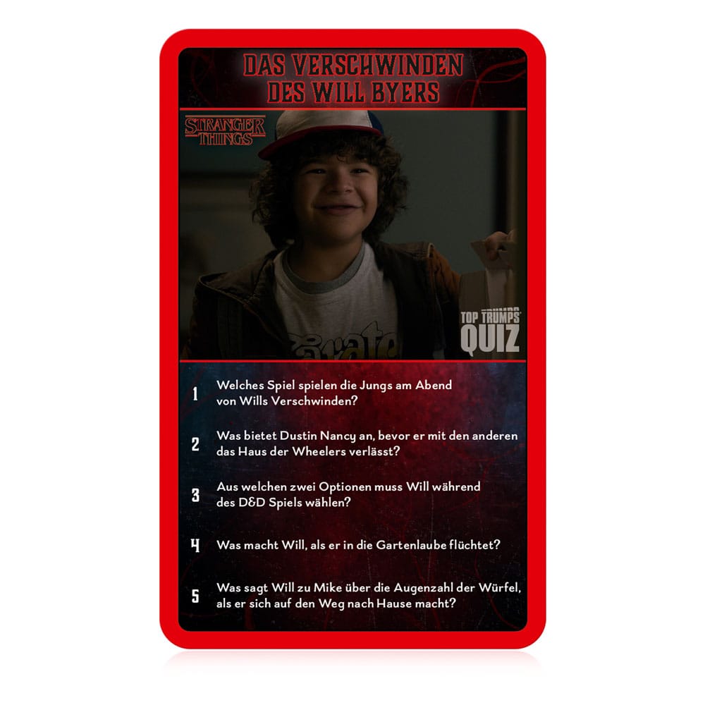 Stranger Things Card Game Top Trumps Quiz *German Version*