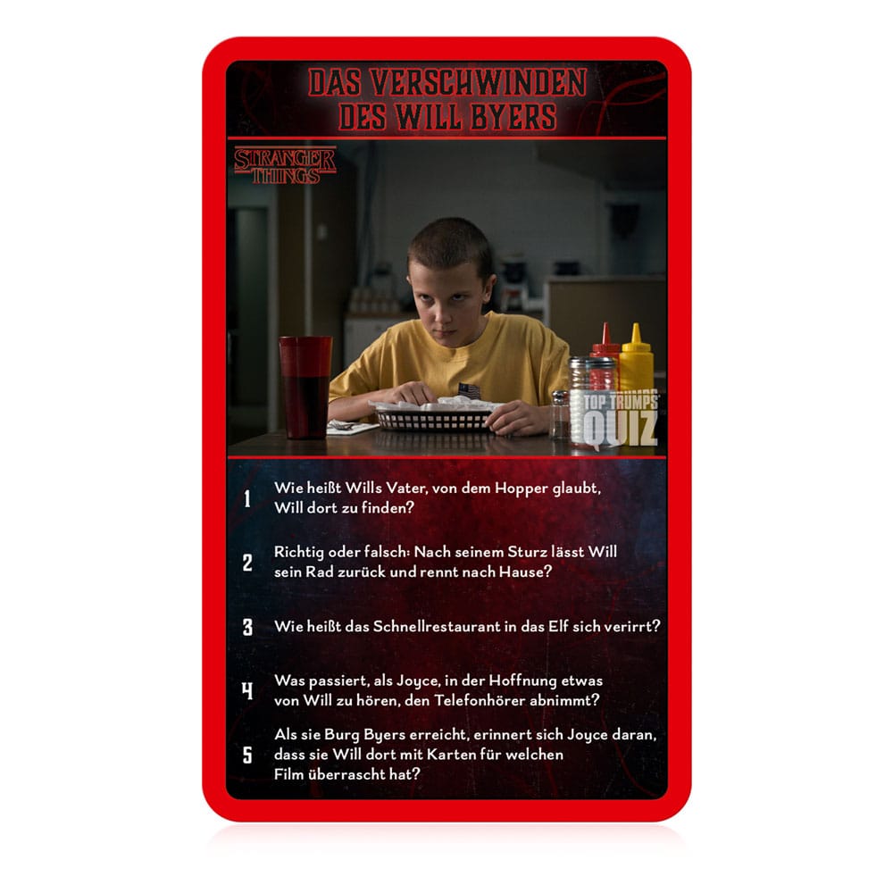 Stranger Things Card Game Top Trumps Quiz *German Version*