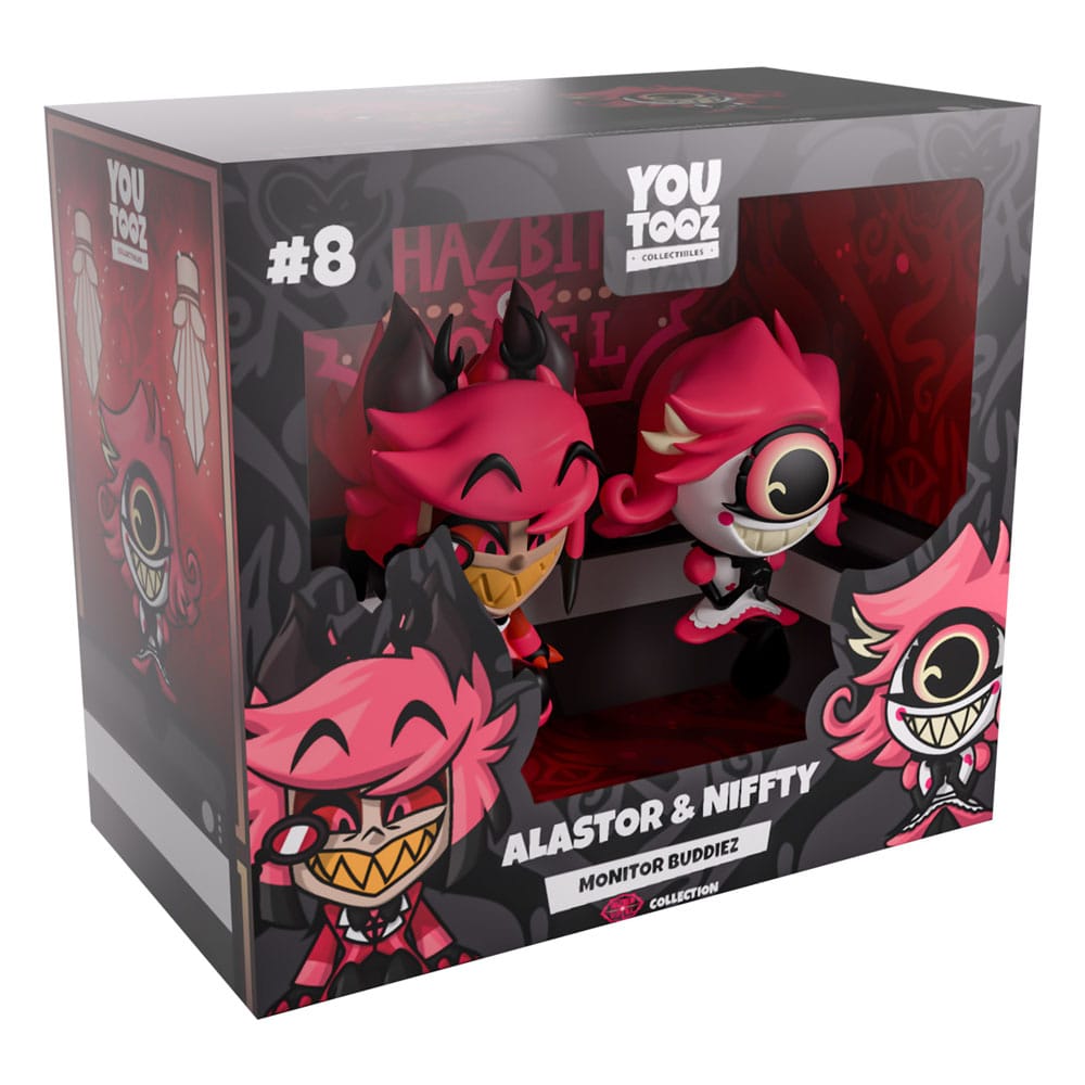 Hazbin Hotel Alastor &amp; Niffty Monitor Buddiez Vinyl Figures