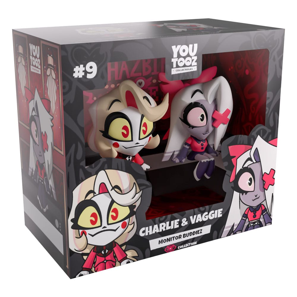 Hazbin Hotel Charlie &amp; Vaggie Monitor Buddiez Vinyl Figures