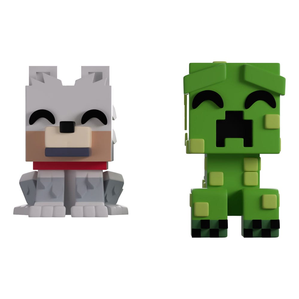 Minecraft Wolf and Creeper Monitor Buddiez Vinyl Figures