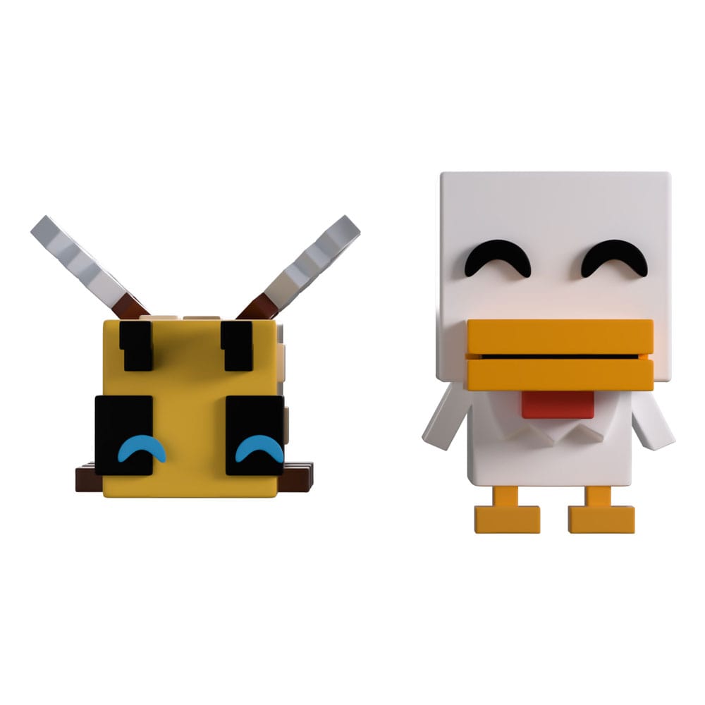 Minecraft Bee and Chicken Monitor Buddiez Vinyl Figures