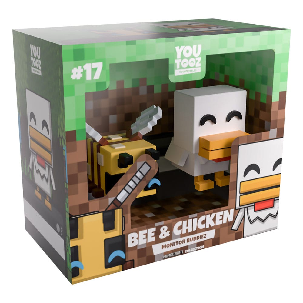 Minecraft Bee and Chicken Monitor Buddiez Vinyl Figures
