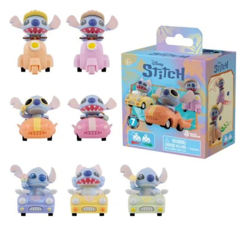 Disney Zoom Hero Pullback Vehicles with Figures Lilo & Stitch Series 2 Blind Box Display (12)